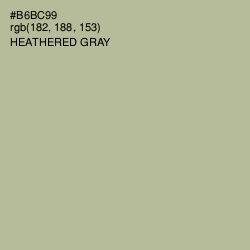 #B6BC99 - Heathered Gray Color Image